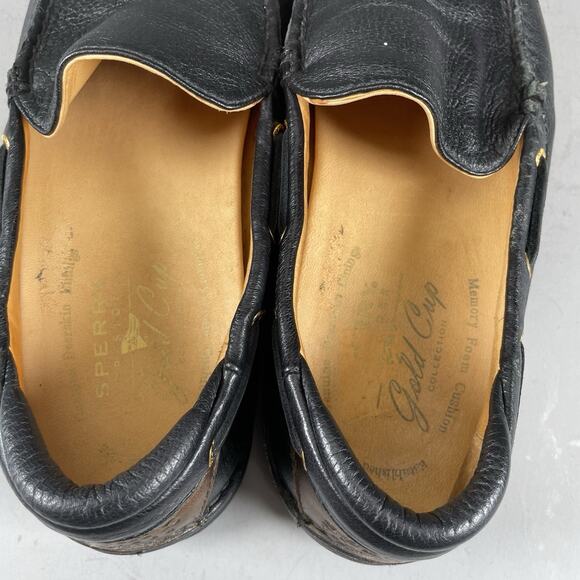 Sperry’s Gold Cup Men’s Size 9 M Slip On Black Leather Driving Loafer Casual GUC - Picture 8 of 9